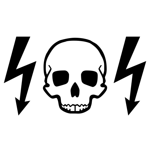 ⚡💀⚡ Emoji Domain black and white Symbola rendering